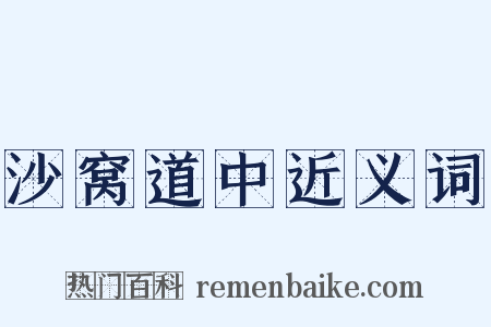 沙窝道中近义词是什么意思的图片